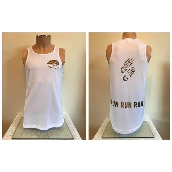 Footprints Vest White - UNISEX